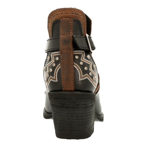 Durango Crush Studded DRD0403 Womens Black Leather Ankle & Booties Boots