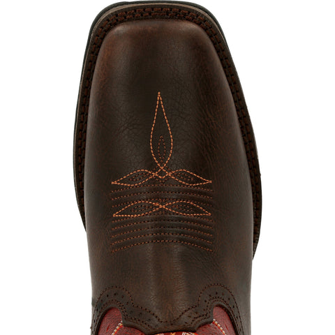 Durango Lady Rebel DRD0408 Womens Brown Leather Slip On Cowboy Western Boots