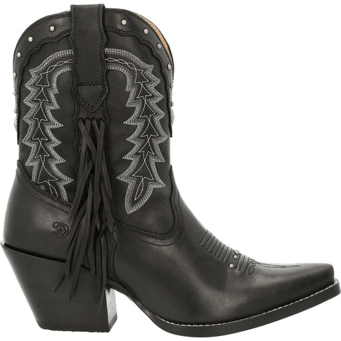 Durango Crush DRD0432 Womens Black Leather Zipper Western Boots