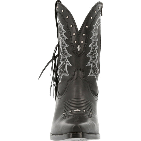 Durango Crush DRD0432 Womens Black Leather Zipper Western Boots