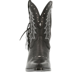 Durango Crush DRD0432 Womens Black Leather Zipper Western Boots