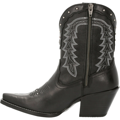 Durango Crush DRD0432 Womens Black Leather Zipper Western Boots