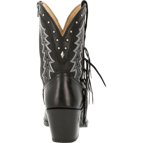 Durango Crush DRD0432 Womens Black Leather Zipper Western Boots