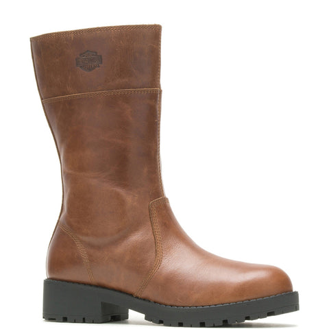 Harley-Davidson Lynwood Pull On D87220 Womens Brown Leather Motorcycle Boots