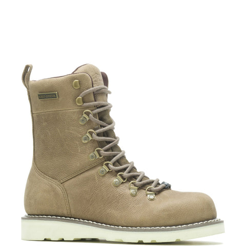 Harley-Davidson Denway 7" D87232 Womens Beige Leather Motorcycle Boots