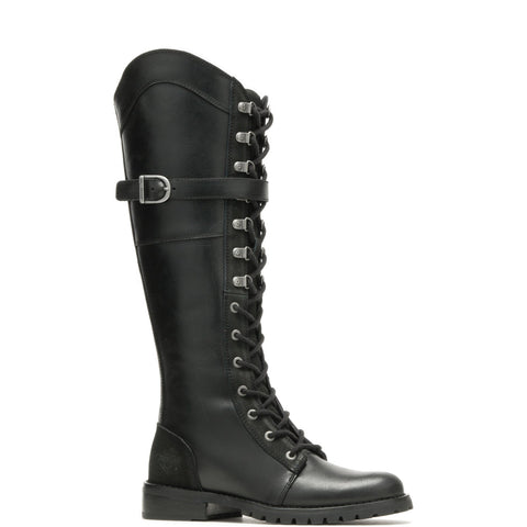 Harley-Davidson Bradner Lace D87261 Womens Black Leather Motorcycle Boots