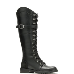 Harley-Davidson Bradner Lace D87261 Womens Black Leather Motorcycle Boots