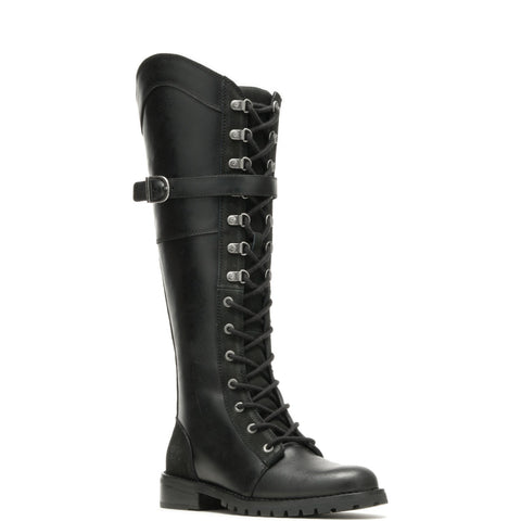 Harley-Davidson Bradner Lace D87261 Womens Black Leather Motorcycle Boots