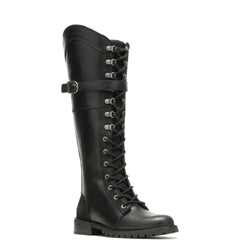 Harley-Davidson Bradner Lace D87261 Womens Black Leather Motorcycle Boots