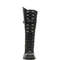 Harley-Davidson Bradner Lace D87261 Womens Black Leather Motorcycle Boots