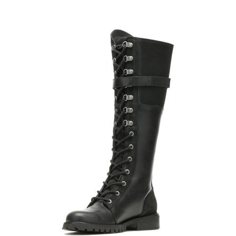 Harley-Davidson Bradner Lace D87261 Womens Black Leather Motorcycle Boots