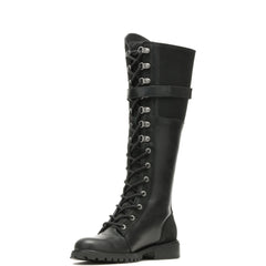 Harley-Davidson Bradner Lace D87261 Womens Black Leather Motorcycle Boots