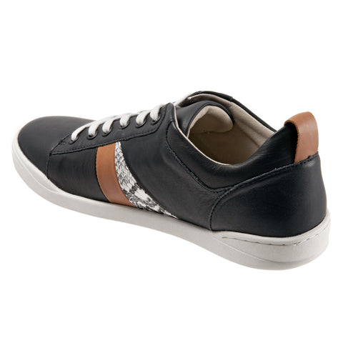 Softwalk Athens S2051-024 Womens Black Leather Lifestyle Sneakers Shoes