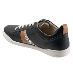 Softwalk Athens S2051-024 Womens Black Leather Lifestyle Sneakers Shoes