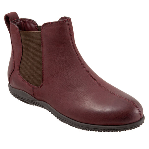Softwalk Highland S2053-626 Womens Burgundy Leather Slip On Chelsea Boots