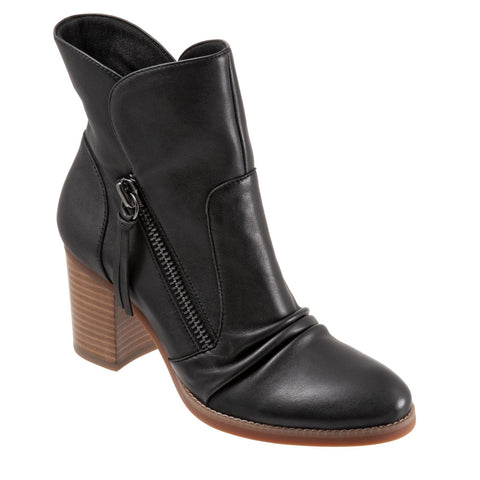 Softwalk Kendall S2054-001 Womens Black Narrow Leather Ankle & Booties Boots