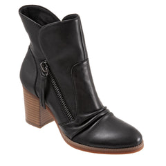 Softwalk Kendall S2054-001 Womens Black Narrow Leather Ankle & Booties Boots