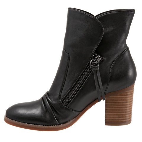 Softwalk Kendall S2054-001 Womens Black Narrow Leather Ankle & Booties Boots