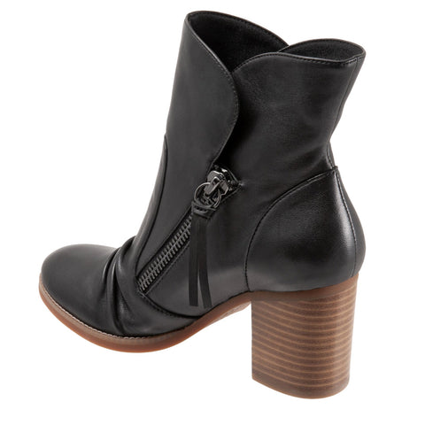 Softwalk Kendall S2054-001 Womens Black Narrow Leather Ankle & Booties Boots