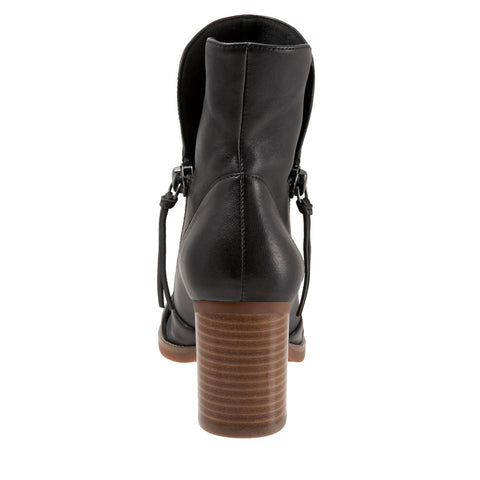 Softwalk Kendall S2054-001 Womens Black Narrow Leather Ankle & Booties Boots