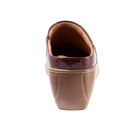 Softwalk Madison S2056-671 Womens Burgundy Narrow Leather Clog Flats Shoes