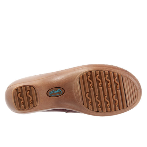 Softwalk Madison S2056-671 Womens Burgundy Narrow Leather Clog Flats Shoes