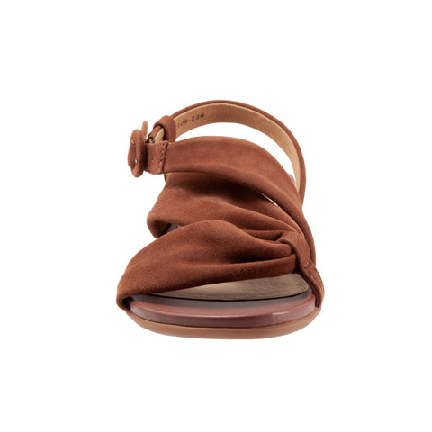 Softwalk Tieli S2109-236 Womens Brown Extra Wide Leather Strap Sandals Shoes