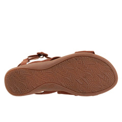 Softwalk Tieli S2109-236 Womens Brown Extra Wide Leather Strap Sandals Shoes