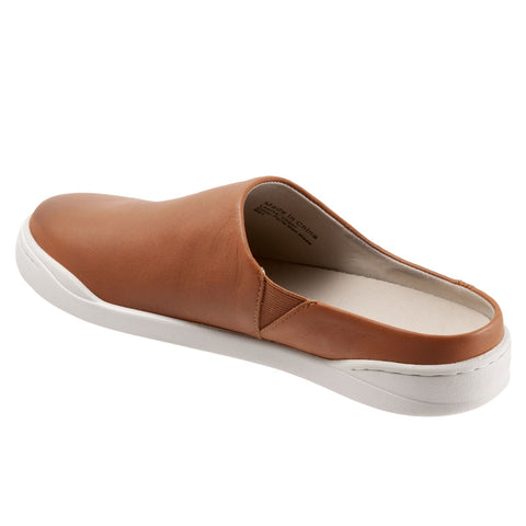 Softwalk Auburn S2151-271 Womens Brown Narrow Leather Mule Flats Shoes
