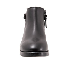 Softwalk Raleigh S2155-001 Womens Black Leather Zipper Ankle & Booties Boots