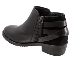 Softwalk Raleigh S2155-001 Womens Black Leather Zipper Ankle & Booties Boots