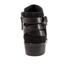 Softwalk Raleigh S2155-001 Womens Black Leather Zipper Ankle & Booties Boots