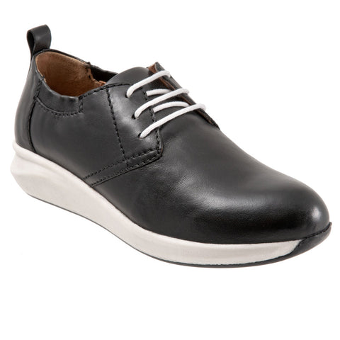 Softwalk Inez S2169-001 Womens Black Wide Leather Lifestyle Sneakers Shoes