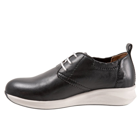 Softwalk Inez S2169-001 Womens Black Wide Leather Lifestyle Sneakers Shoes