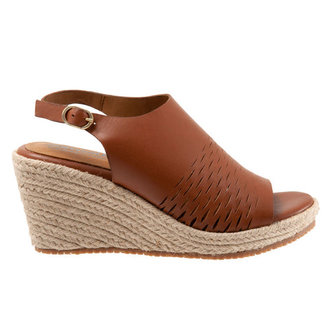 Softwalk Hixson S2207-206 Womens Brown Narrow Leather Wedges Sandals Shoes
