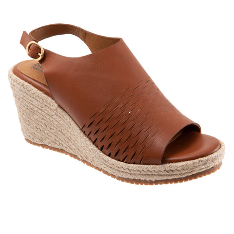 Softwalk Hixson S2207-206 Womens Brown Narrow Leather Wedges Sandals Shoes