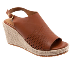 Softwalk Hixson S2207-206 Womens Brown Narrow Leather Wedges Sandals Shoes