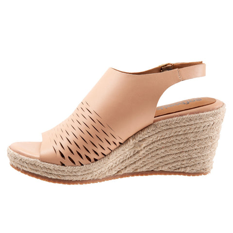 Softwalk Hixson S2207-749 Womens Beige Narrow Leather Wedges Sandals Shoes