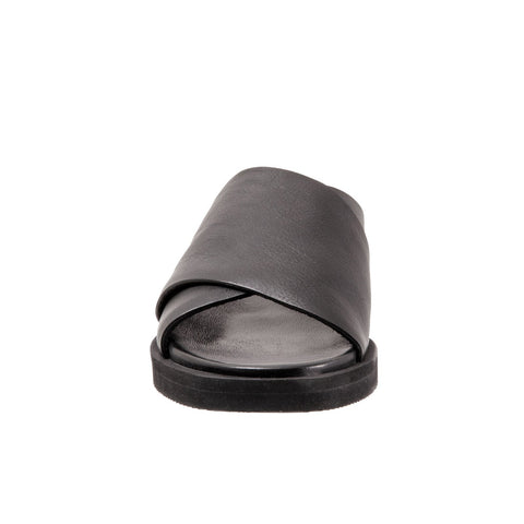Softwalk Kara S2209-001 Womens Black Wide Leather Slides Sandals Shoes
