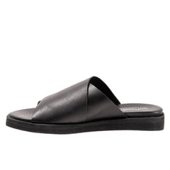 Softwalk Kara S2209-001 Womens Black Wide Leather Slides Sandals Shoes