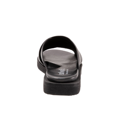 Softwalk Kara S2209-001 Womens Black Wide Leather Slides Sandals Shoes