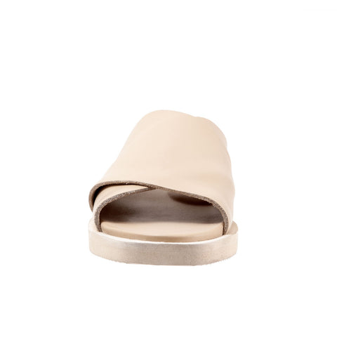 Softwalk Kara S2209-131 Womens Beige Leather Slip On Slides Sandals Shoes