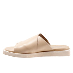 Softwalk Kara S2209-131 Womens Beige Leather Slip On Slides Sandals Shoes