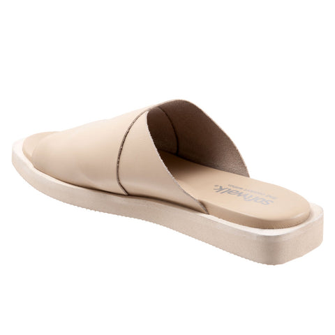 Softwalk Kara S2209-131 Womens Beige Leather Slip On Slides Sandals Shoes