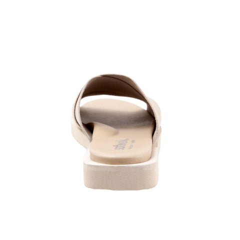 Softwalk Kara S2209-131 Womens Beige Leather Slip On Slides Sandals Shoes