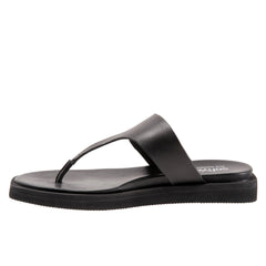 Softwalk Kisi S2210-001 Womens Black Narrow Leather Thong Sandals Shoes