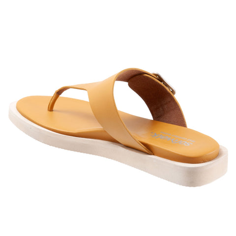 Softwalk Kisi S2210-787 Womens Orange Wide Leather Thong Sandals Shoes
