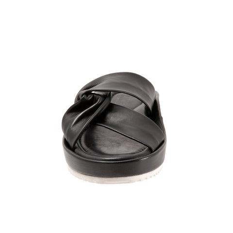 Softwalk Emmie S2221-001 Womens Black Wide Leather Strap Sandals Shoes