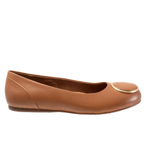 Softwalk Sonoma Halo S2257-253 Womens Brown Narrow Ballet Flats Shoes