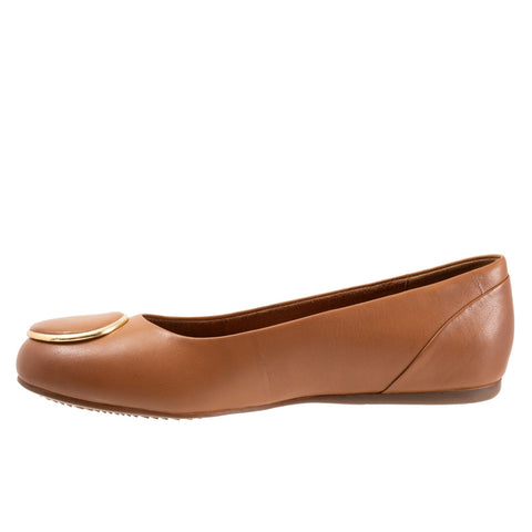 Softwalk Sonoma Halo S2257-253 Womens Brown Narrow Ballet Flats Shoes